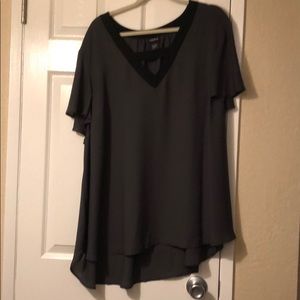 Grey/black blouse